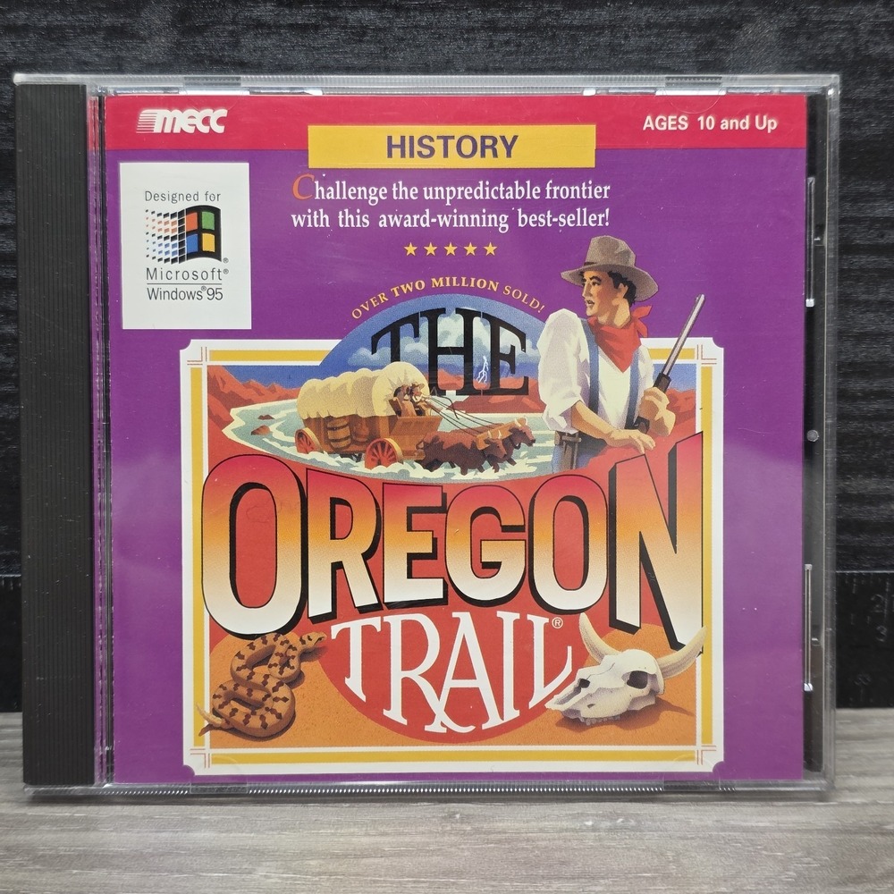 Vinatge Oregon Trail  History Game CD-Rom Win 95 MECC Version 1.2 - 93/94